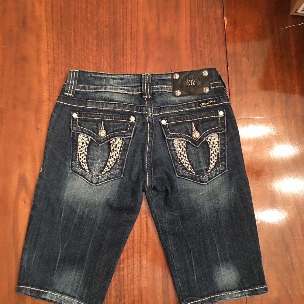 Vintage Miss Me Angel Wing  Jean Bling Bermuda Shorts
